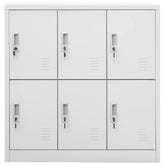 Locker Cabinets 2 pcs Light Gray 35.4x17.7x36.4 Steel